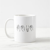 HOMO IN ZEICHENSPRACHE -.pnng Kaffeetasse (Links)
