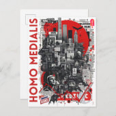 Homo Medialis Einladungspostkarte (Vorne/Hinten)