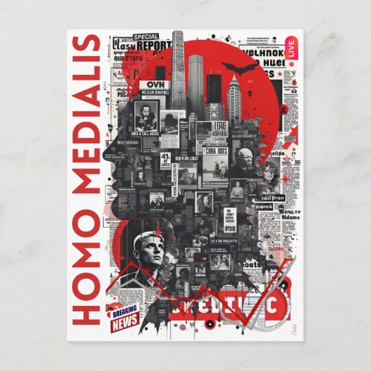 Homo Medialis Einladungspostkarte (Vorderseite)