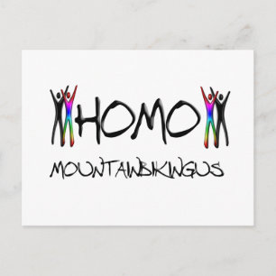 Homo Mountainbike Postkarte
