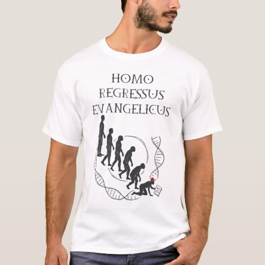Homo Regressus Evangelicus MAGA T-shirt (Vorderseite)