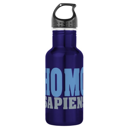 HOMO SAPIENS EDELSTAHLFLASCHE (Vorderseite)