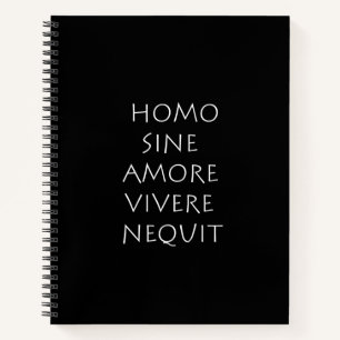 Homo sine amore vivere nequit notizblock