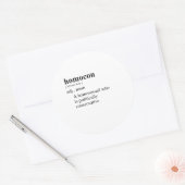 HOMOCON RUNDER AUFKLEBER (Umschlag)