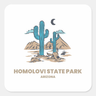 Homolovi Staat Park - Arizona Quadratischer Aufkleber