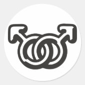 HomoMen Runder Aufkleber (Vorderseite)