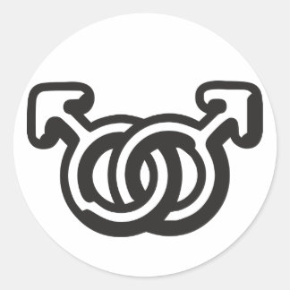 HomoMen Runder Aufkleber