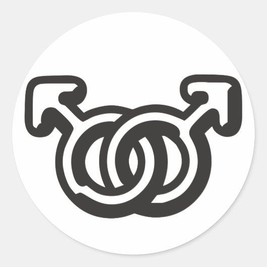 HomoMen Runder Aufkleber (Vorderseite)