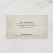 Homöopathie - Berufliche pflanzliche Medizin Visitenkarte (Rückseite)