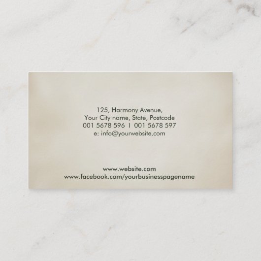 Homöopathie - Kräutermedizin Visitenkarte (Rückseite)