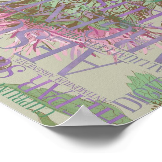 Homöopathie - Word Art with Remedies Poster (Ecke)