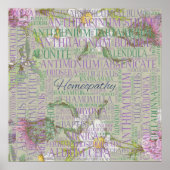 Homöopathie - Word Art with Remedies Poster (Vorne)