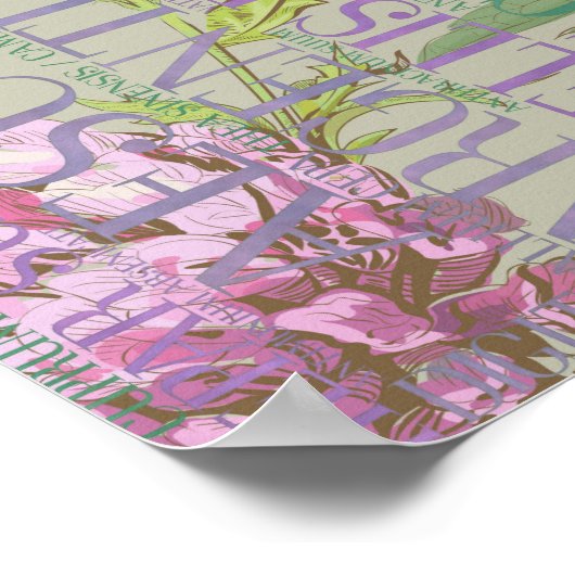 Homöopathie - Word Art with Remedies Poster (Ecke)