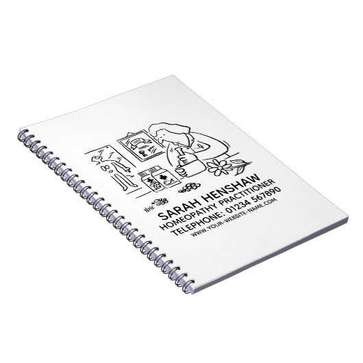 Homöopathische Homöopathie-Übungsbericht Notizblock (Rechte Seite)