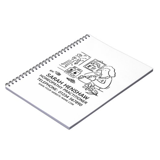 Homöopathische Homöopathie-Übungsbericht Notizblock (Linke Seite)