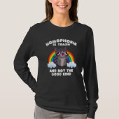 Homophobia Is Trash LGBTQ Raccoon Gay Pride Month T-Shirt (Vorderseite)