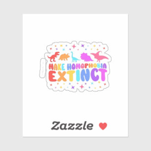 Homophobie aussterben LGBT-Gleichwertigkeitsdinosa Aufkleber