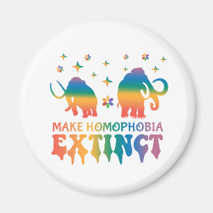 Homophobie aussterben - Rainbow Elephant LGBTQ Magnet