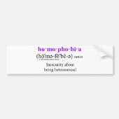 Homophobie Autoaufkleber (Vorne)