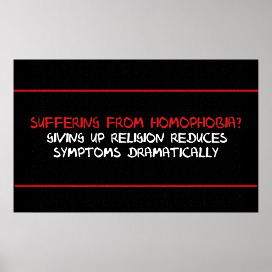 Homophobie-Heilung Poster (Vorne)