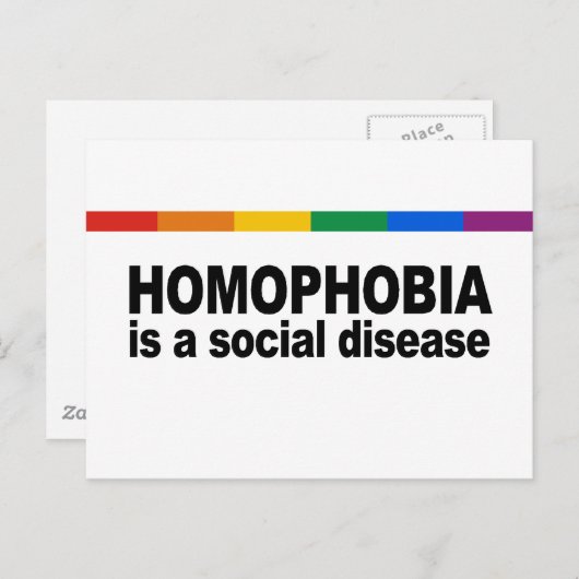 Homophobie ist eine soziale Krankheit Postkarte (Vorne/Hinten)