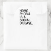 Homophobie ist eine soziale Krankheit Runder Aufkleber (Tasche)