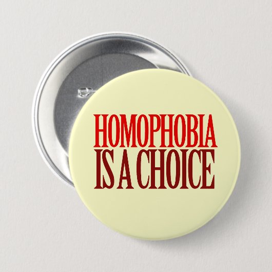HOMOPHOBIE IST EINE WAHL BUTTON (Vorne & Hinten)