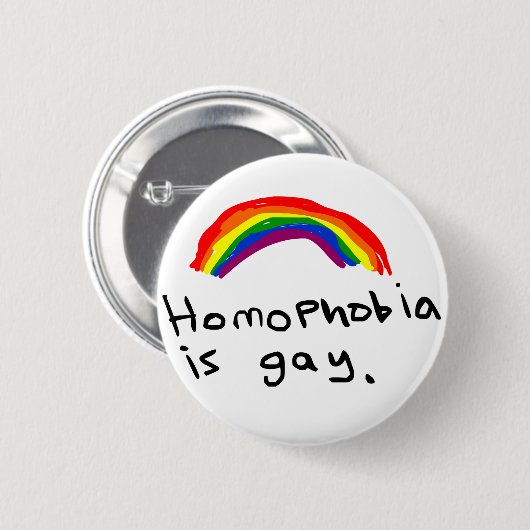 Homophobie ist homosexuelles Button (Vorne & Hinten)
