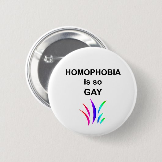 Homophobie ist so schwul button (Vorne & Hinten)