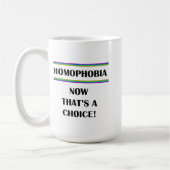 Homophobie....Nun, das ist eine Wahl! Kaffeetasse (Links)