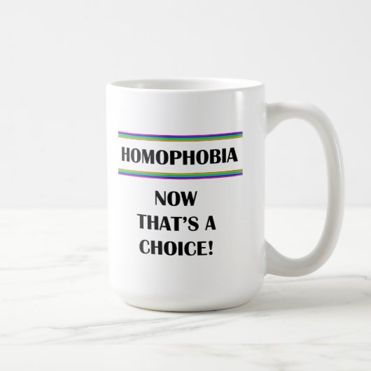 Homophobie....Nun, das ist eine Wahl! Kaffeetasse (Rechts)