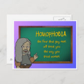 Homophobie Postkarte (Vorne/Hinten)