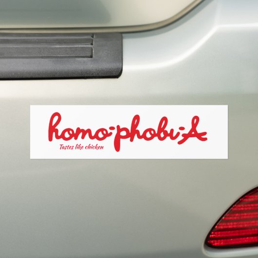 Homophobie schmeckt wie Huhn Autoaufkleber (Auf Auto)