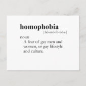HOMOPHOBIK (Definition) Postkarte (Vorderseite)