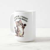 Homophon-Witz über Katzen Tasse (Vorderseite Links)