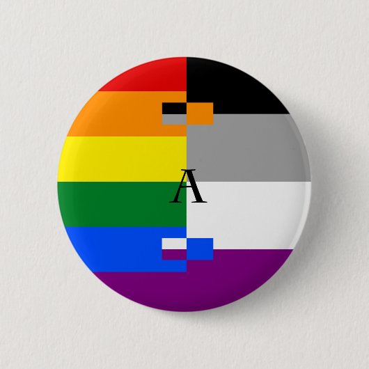 Homoromantic asexuales Homo-As-Button Button (Vorderseite)