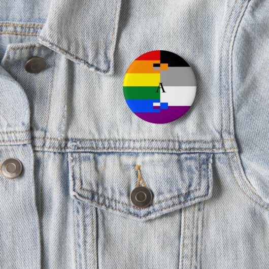 Homoromantic asexuales Homo-As-Button Button (Beispiel)