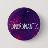 Homoromantische, anpassbare Galaxie-Identität Button (Vorderseite)
