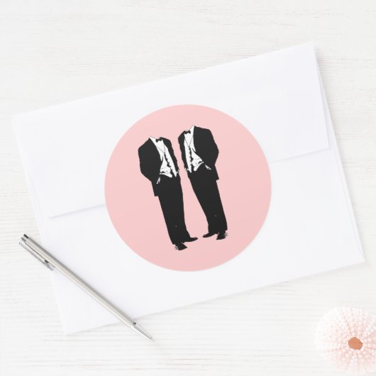 Homosehe Runder Aufkleber (Umschlag)