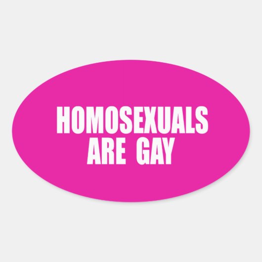 HOMOSEXUALE SIND GEPÄCKT OVALER AUFKLEBER (Vorderseite)