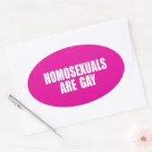 HOMOSEXUALE SIND GEPÄCKT OVALER AUFKLEBER (Umschlag)