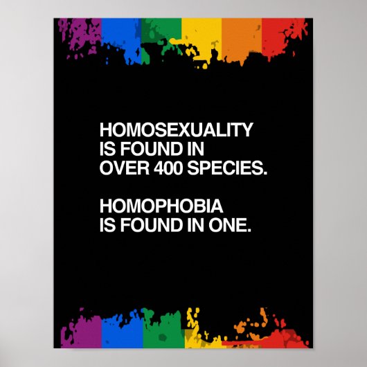HOMOSEXUALITÄT FINDET SICH IN 400 ARTEN POSTER (Vorne)