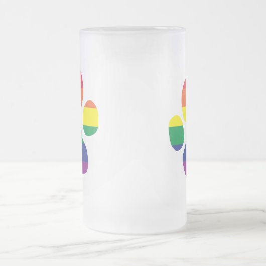 Homosexuell-Stolz-Tatze-Druck Mattglas Bierglas (Mittel)