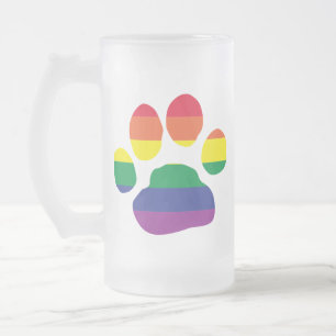 Homosexuell-Stolz-Tatze-Druck Mattglas Bierglas