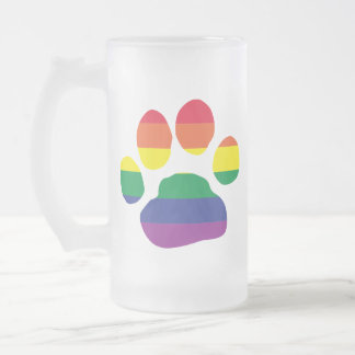 Homosexuell-Stolz-Tatze-Druck Mattglas Bierglas