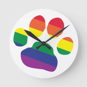Homosexuell-Stolz-Tatze-Druck Runde Wanduhr