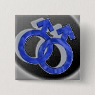 Homosexuell-Symbole Schwarzes Button