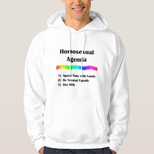 Homosexuelle Agenda Hoodie (Vorderseite)