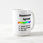 Homosexuelle Agenda Kaffeetasse (VorderseiteRechts)