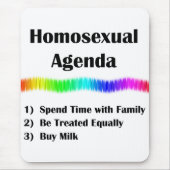 Homosexuelle Agenda Mousepad (Vorne)